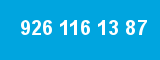 926 116 13 87
